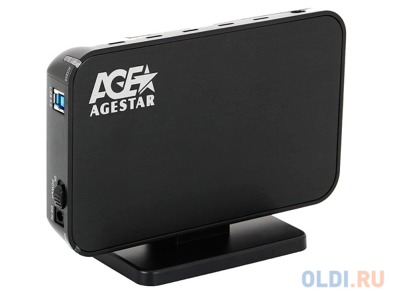 Мобил рек AgeStar 3UB3A8-6G (Black), usb3.0 to 3,5"hdd SATA алюминий