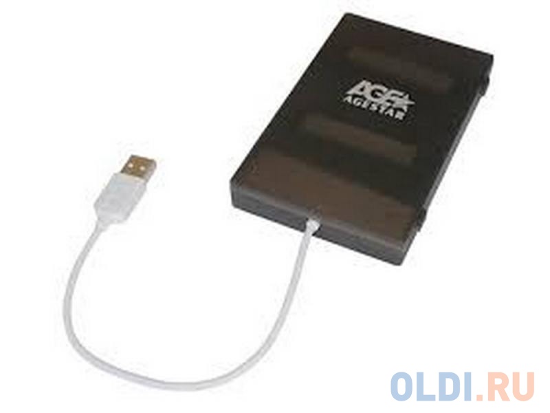 Внешний контейнер для HDD/SSD 2.5" SATA AgeStar SUBCP1 (BLACK) USB2.0 черный безвинтовая конструкция