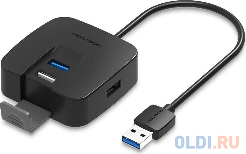 Концентратор Vention OTG USB 2.0/ USB 3.0 на 4 порта Черный - 0.5м.