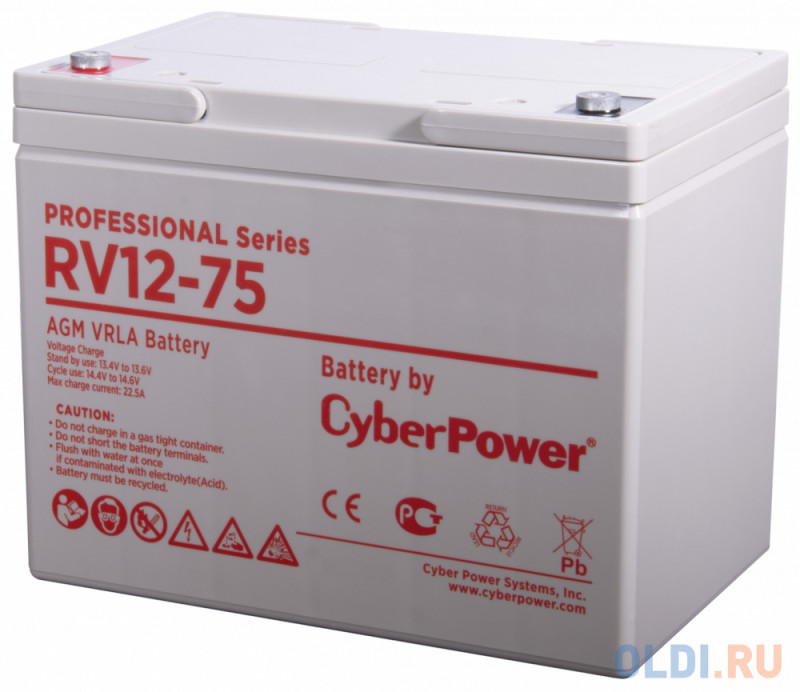 Battery CyberPower Professional series RV 12-75 / 12V 75 Ah