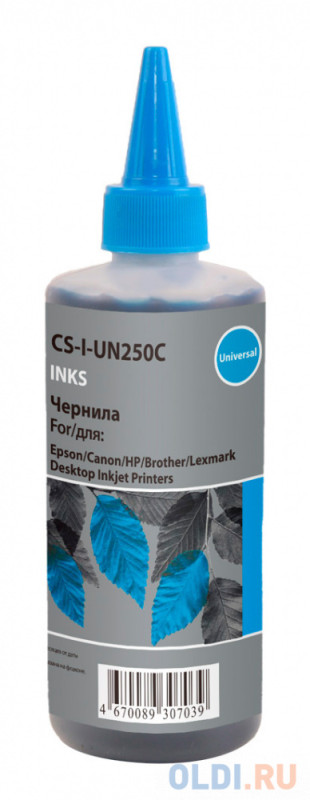 Чернила Cactus CS-I-Un250C голубой 250мл для HP/Lexmark/Canon/Epson/Brother