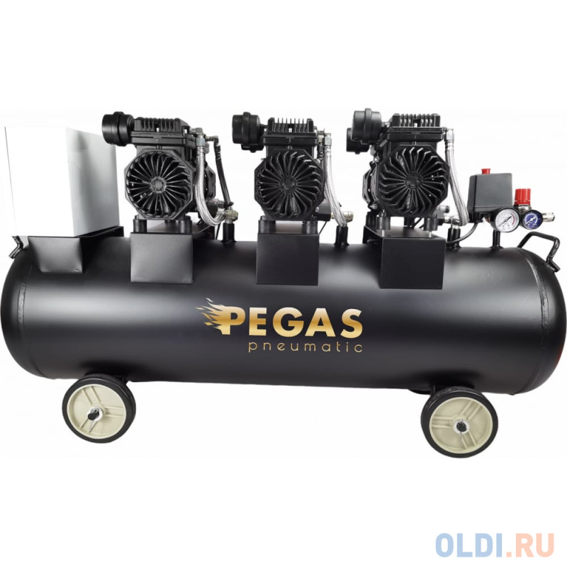 Pegas pneumatic малошумный компрессор PG-4200 120л, 460 л/мин, 4.2квт безмасляный 6623
