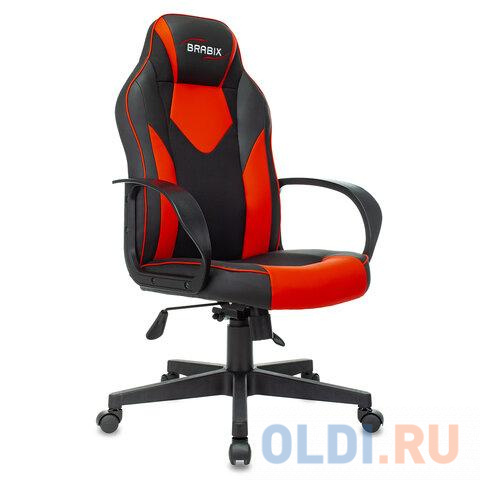 Кресло компьютерное BRABIX Game GM-017 черно-красная
