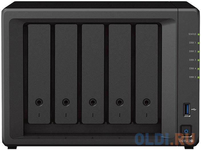 СХД настольное исполнение 5BAY NO HDD USB3 DS1522+ SYNOLOGY