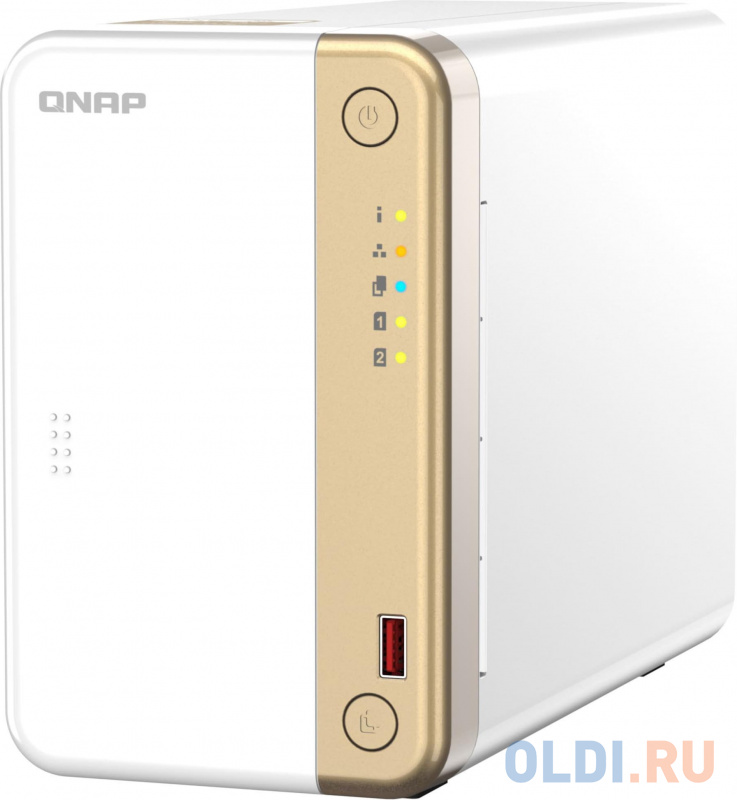 Сетевое хранилище NAS Qnap Original TS-262-4G 2-bay настольный Celeron N4505