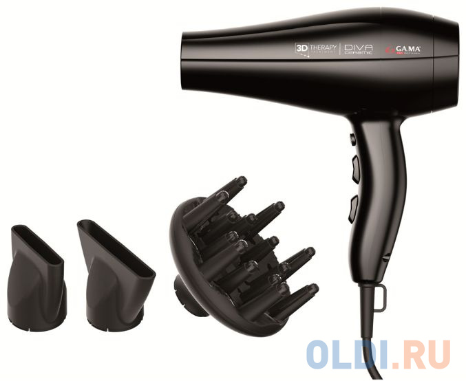 Фен GA.MA DIVA 3D THERAPY 2300Вт чёрный GH3536