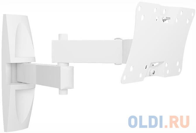 Кронштейн Holder LCDS-5064 белый для ЖК ТВ 10-32" макс 200x100 наклон 15-25° поворот 350° 2 колена до 30 кг