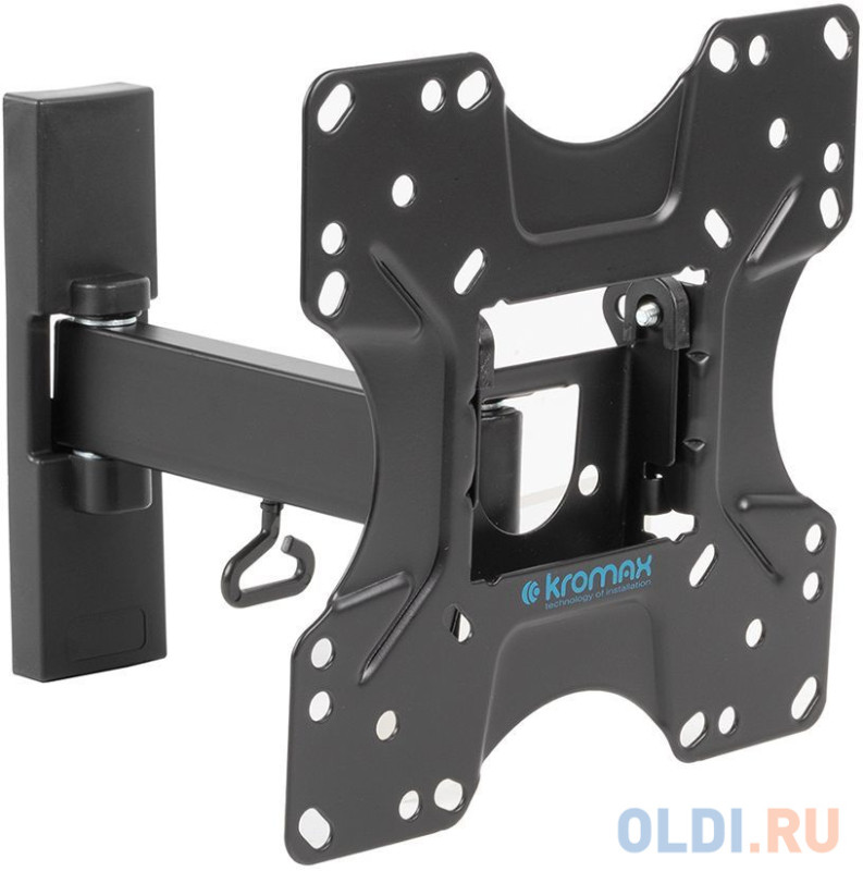 Кронштейн для телевизора Kromax OPTIMA-213 черный 20"-43" макс.30кг настенный поворотно-выдвижной и наклонный