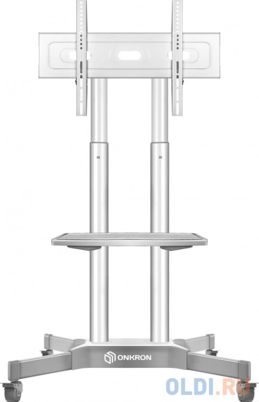 Мобильная стойка ONKRON на 1 ТВ/ 40-65" от 200х200 до 400х600 наклон 0? поворот 0? макс нагр 45,5кг Высота 1200-1500мм, кабель-канал, регулировка