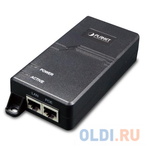 Инжектор PLANET POE-173 Single Port 10/100/1000Mbps Ultra POE Injector (60 Watts) - w/internal power