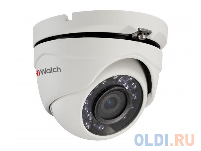 Камера HiWatch DS-T103 (2.8 mm) 1Мп уличная купольная HD-TVI камера с ИК-подсветкой до 20м 1/4"" CMOS матрица; объектив 2.8мм; угол обзора 9