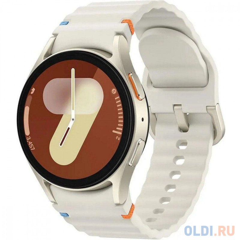 Умные часы Samsung Galaxy Watch 7 LTE 40мм 1.3&quot; Super AMOLED корп.б.зол рем.бел.золотой