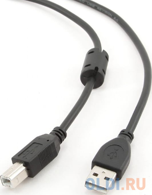 Кабель USB 2.0 AM-BM 1.8м черный Cablexpert CCF2-USB2-AMBM-6