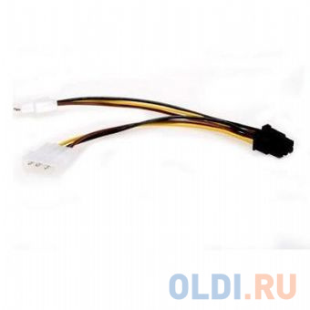 Кабель питания 2хMolex(2x4pin) -PCI-E 6pin, для подкл. видеокарты к б/п, Gembird CC-PSU-6