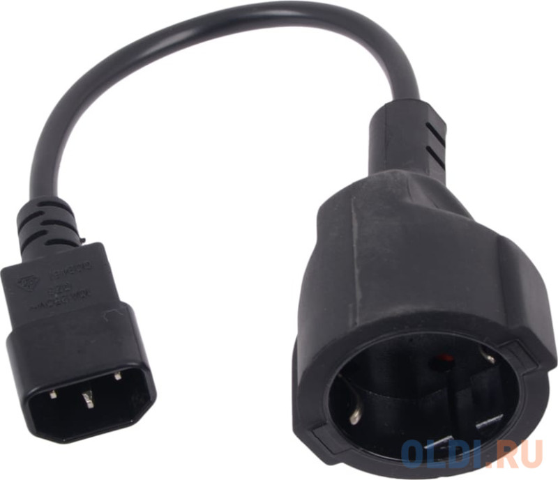 Кабель-переходник UPS-розетка VCOM (IE-320 C14 to Socket Type-F) 3Gx0,75mm VDE <CE002