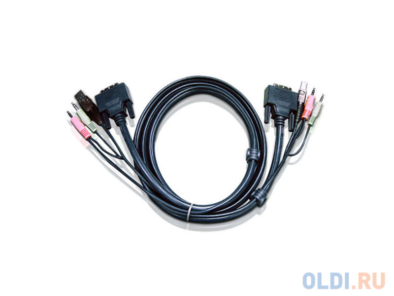 Кабель ATEN 2L-7D02U DVI/USBA/SP.MC-DVI/USB B 1.8м