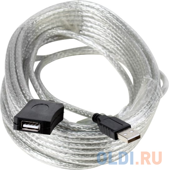 Кабель удлинитель активный(с усилителем) USB2.0-repeater,  AM/AF 10м Aopen<ACU823-10M