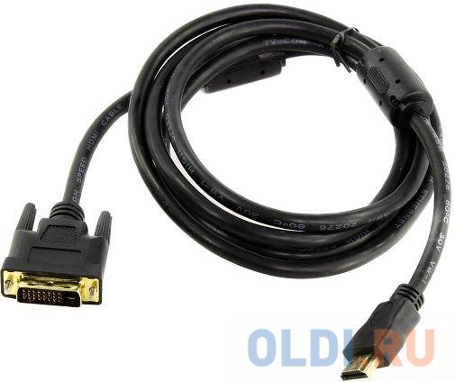 Кабель HDMI to DVI-D (19M -25M) 2м, 2 фильтра TV-COM <LCG135F-2M>