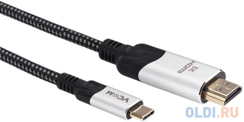 Кабель-адаптер USB 3.1 Type-Cm --> HDMI A(m) 8K@30Hz, 1.8m ,Alumi Shell,VCOM <CU423MCV-1.8M>