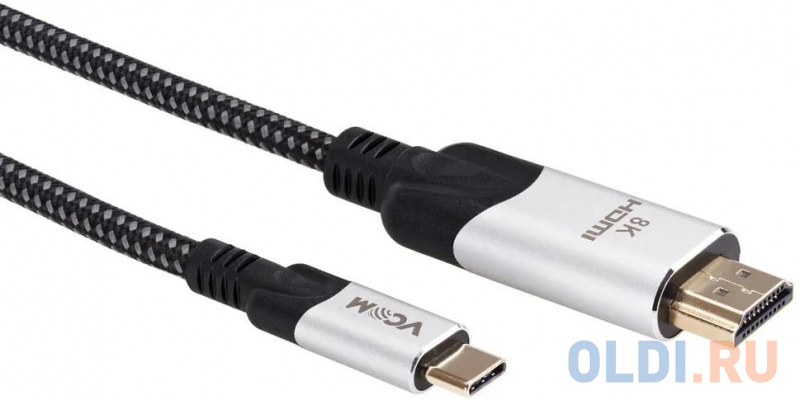 Кабель-адаптер USB 3.1 Type-Cm --> HDMI A(m) 8K@30Hz, 1.8m ,Alumi Shell,VCOM <CU423MCV-1.8M>