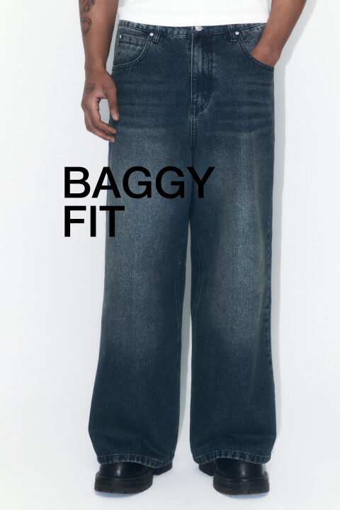 Джинсы baggy fit экстраширокие с вышивкой