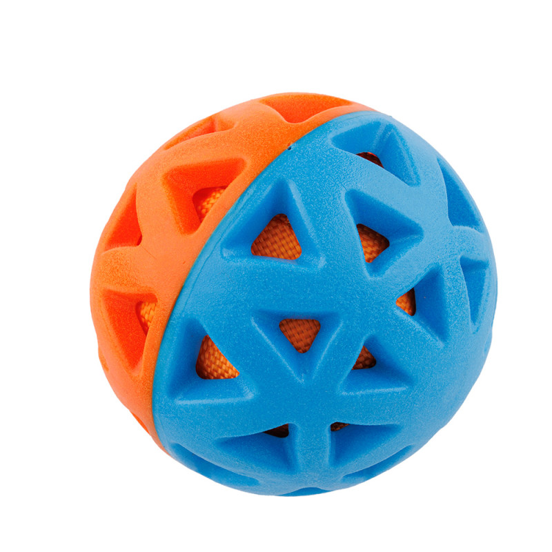 Rurri Игрушка для собак Мяч голубой-оранжевый, 8,5 см