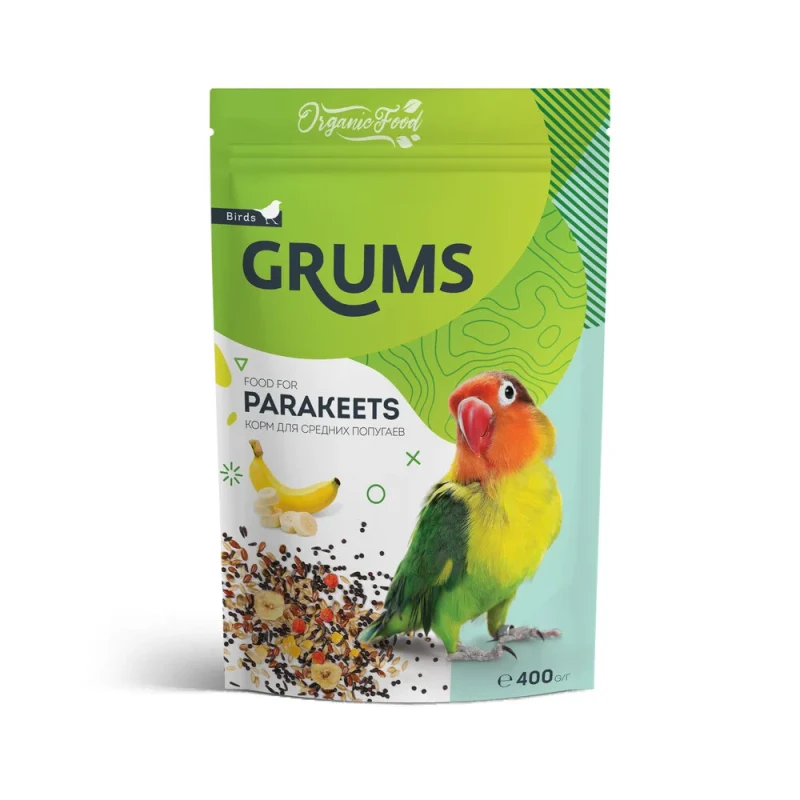 GRUMS Корм для средних попугаев, 400 гр.