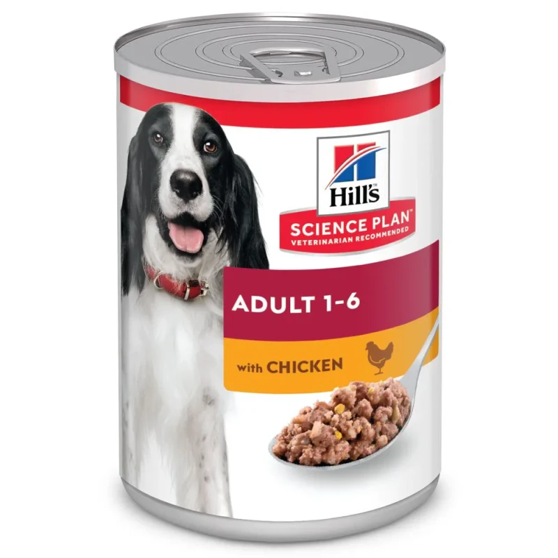 Hill's Science Plan Консервы для взрослых собак для поддержания мышечной массы и здорового иммунитета, с курицей, 370 гр.
