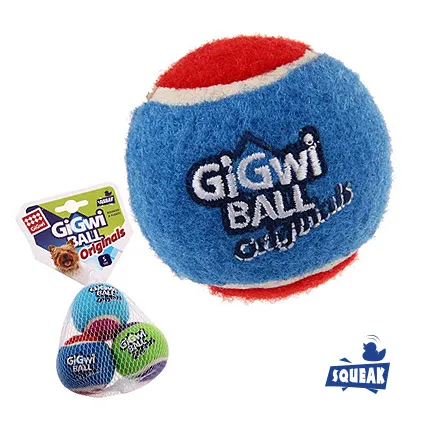GiGwi Игрушка для собак Три мяча с пищалкой, 4,8 см