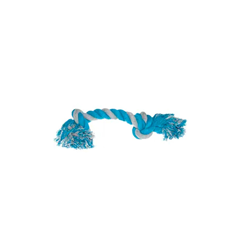 Petmax Игрушка для собак Веревка с 2 узлами синий с серым 35 см