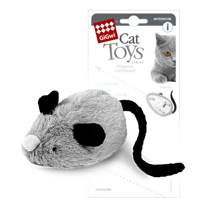 GiGwi Игрушка для кошек Интерактивная Мышка 9 см