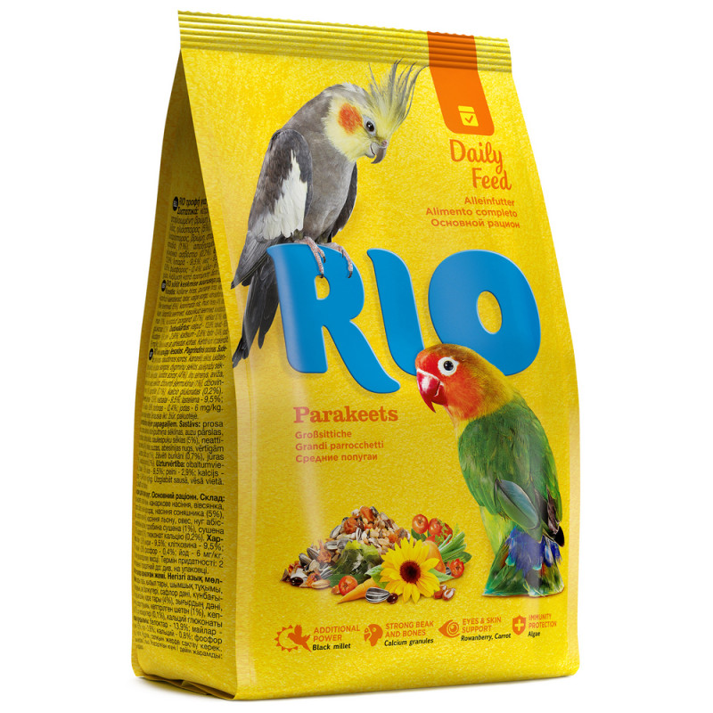 RIO Корм для средних попугаев, основной рацион, 1кг