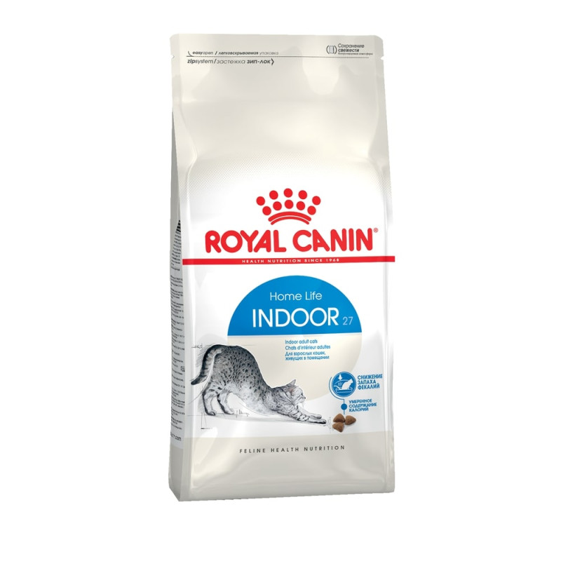 Royal Canin Indoor 27 Home Life Сухой корм для домашних кошек в возрасте от 1 до 7 лет, 400 г