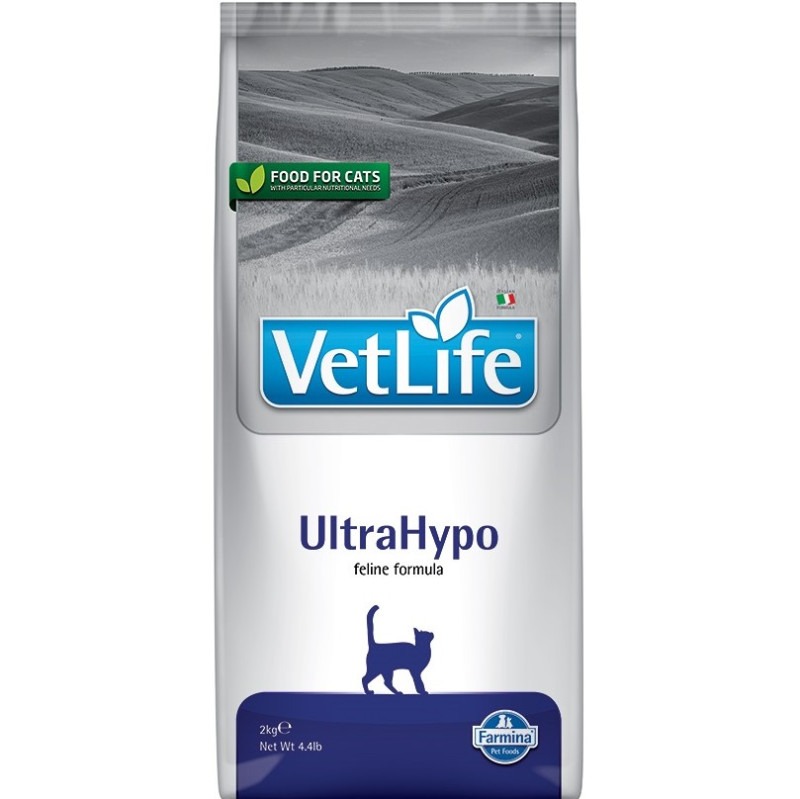 Farmina Vet Life UltraHypo диетический сухой корм для кошек, гипоаллергенный, с рыбой, 2кг