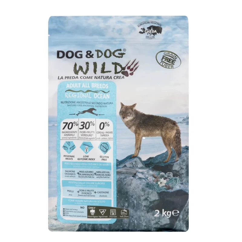 Dog & Dog Wild Regional Ocean Сухой корм для собак, с лососем и треской, 2 кг