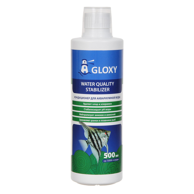 Gloxy Кондиционер для подготовки воды Water Quality Stabilizer на 5000 л, 500 мл