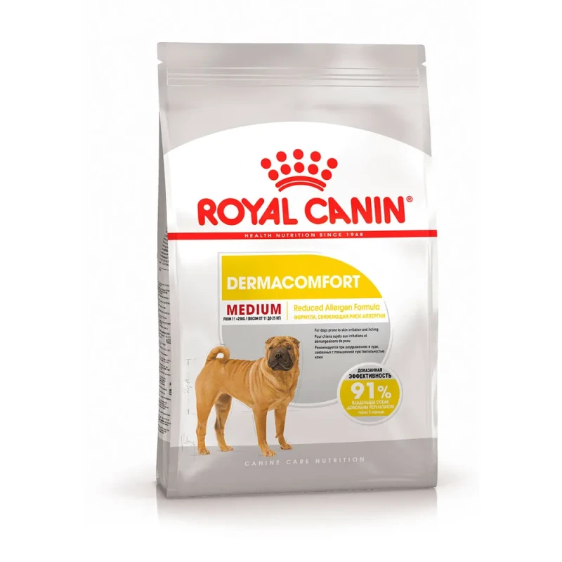 Royal Canin Medium Dermacomfort корм для собак средних пород, склонных к кожным раздражениям, 10 кг