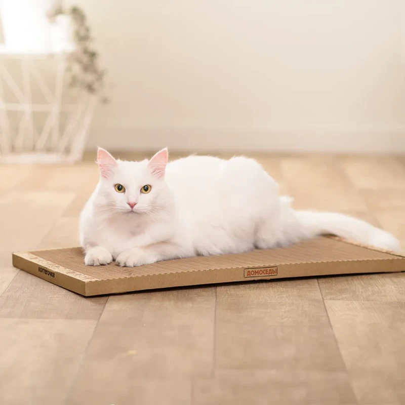 Домоседы Лежанка-когтеточка Сота-Макси (63х31,5х2,5 см) из сотового картона для кошек