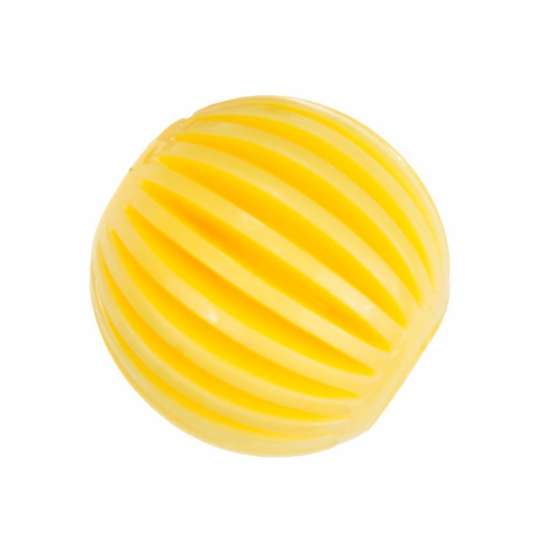 Petmax Игрушка для собак Мяч с отверстием для лакомства, желтый, 5,5 см