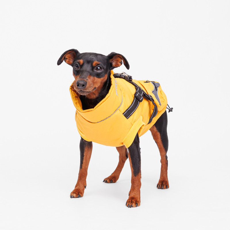 Rungo Куртка-жилетка со шлейкой для собак, M, желтая