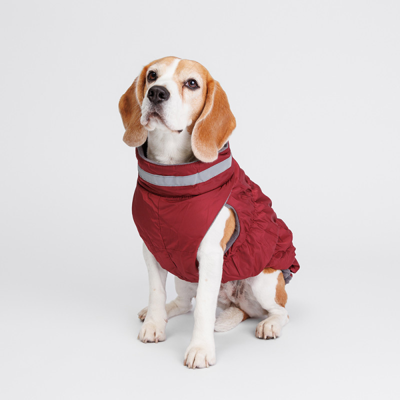 Rurri Куртка на молнии для собак, L, бордовая