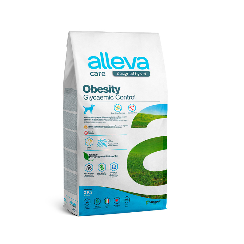 ALLEVA Dog Adult Obesity Glycemic Control Сухой диетический корм для собак, 2 кг