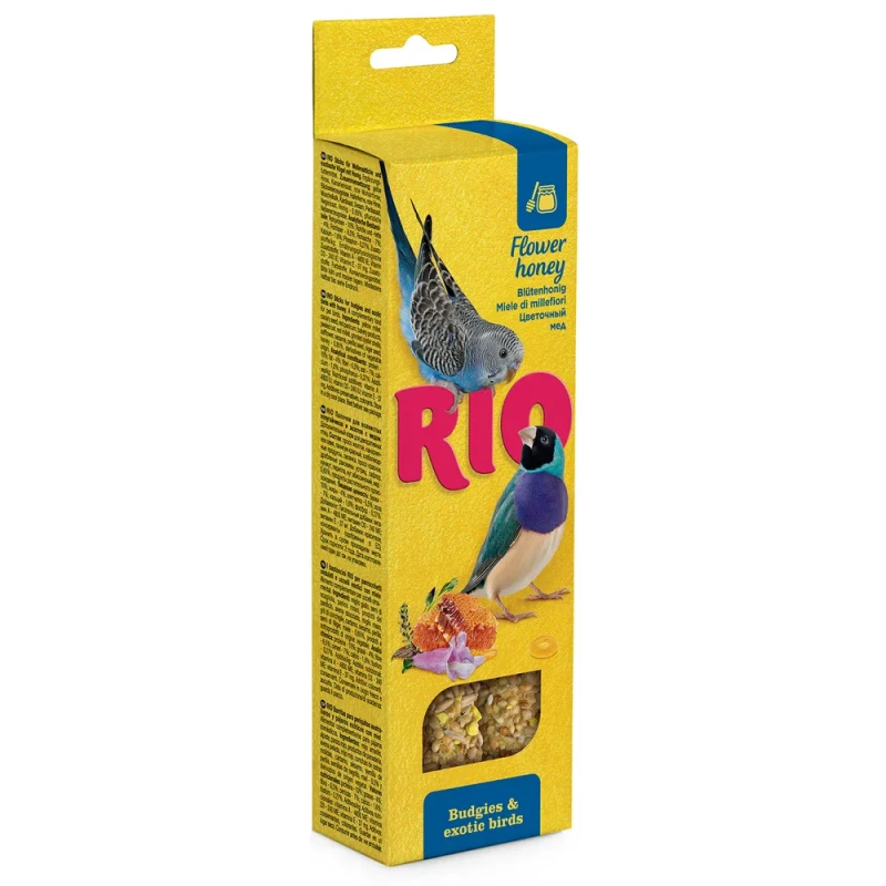 RIO Палочки для волнистых попугайчиков и экзотов с медом 2x40 г
