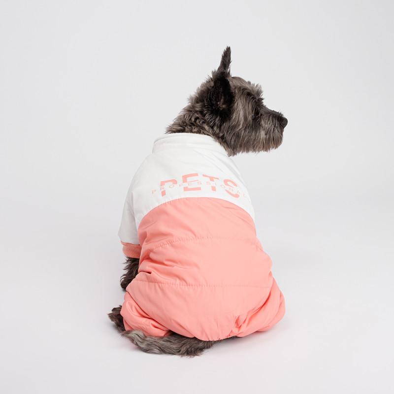 Petmax Комбинезон для собак, L, розово-серый (девочка)