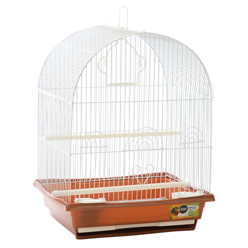 Triol Клетка с полукруглой крышей для птиц, 35х28х46 см, терракотовая