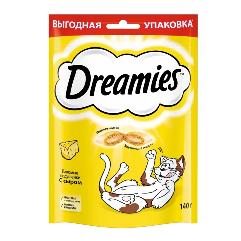 Dreamies Лакомство для кошек с сыром, 140г