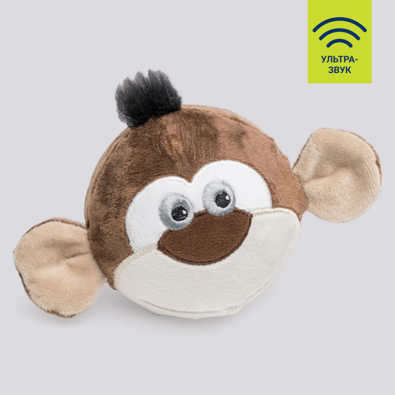 Rurri Игрушка с ультразвуковой пищалкой для собак Обезьяна, 10,5х17х10 см