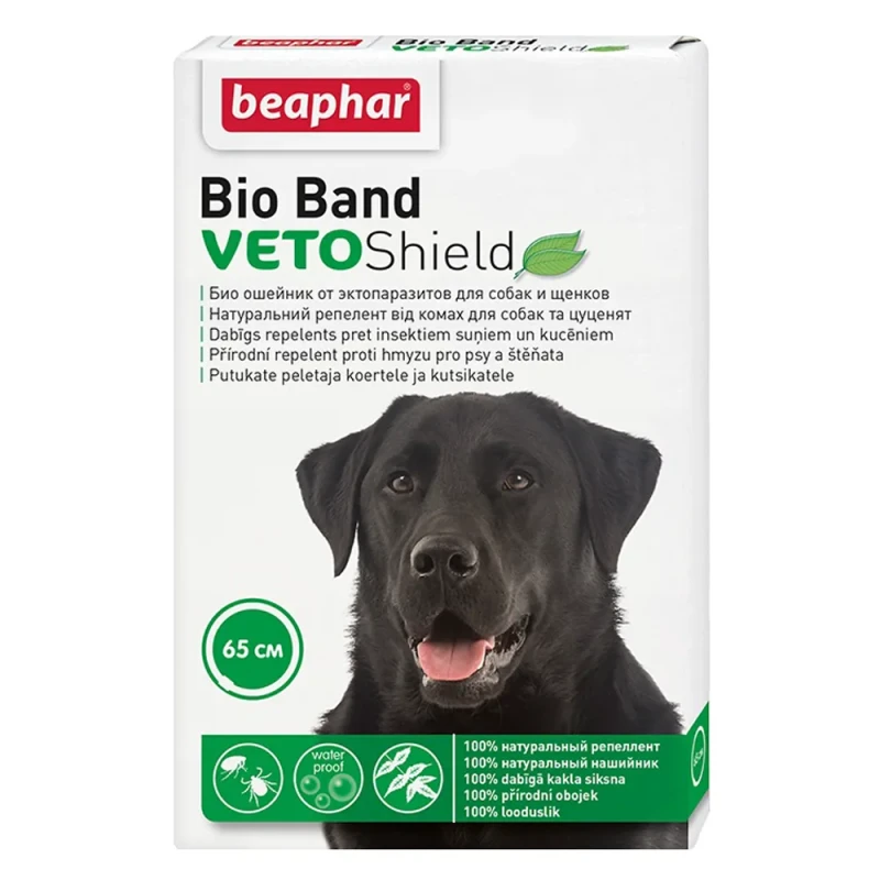 Beaphar Ошейник Bio Band для собак и щенков всех пород от блох, клещей и комаров, 65 см