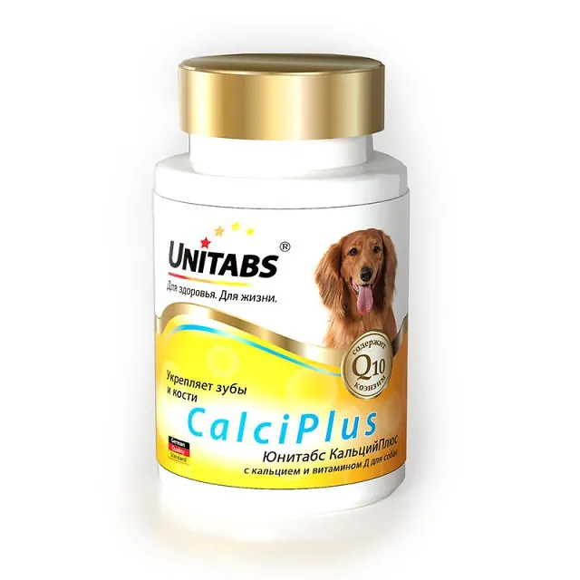 Unitabs Витаминно-минеральный комплекс для зубов и костей для собак с кальцием и витамином D, 100 таблеток