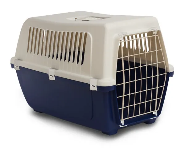 MP Bergamo Переноска Визион для кошек и собак мелкого размера, 48x32x33 см, синяя